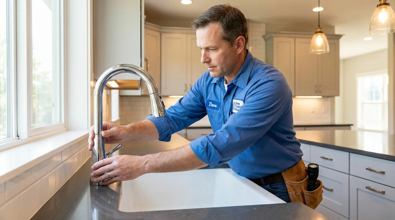 Kitchen faucet installation by Johns Plumbing LLC in Clarkston
